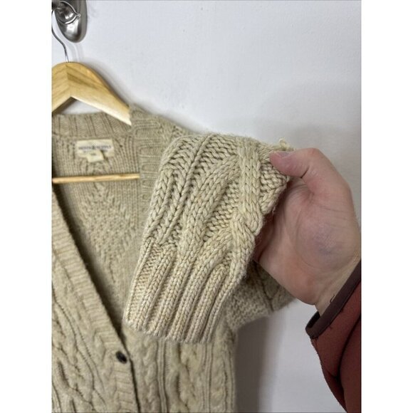 Vintage Denim Supply Ralph Lauren Woman S Oversized Cable Knit Cardigan Alpaca - Picture 2 of 5